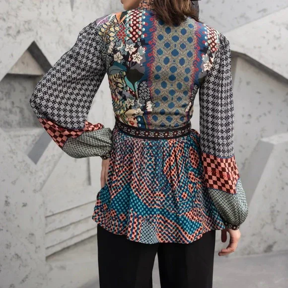 Anthropologie Bhanuni by Jyoti Onyx Top - Size - Picture 2 of 8